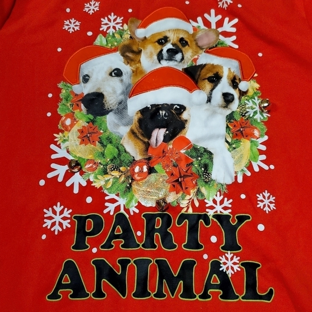 Party Animal Holiday Christmas Sweaters With Bells Size Medium NWT - Picture 3 of 5